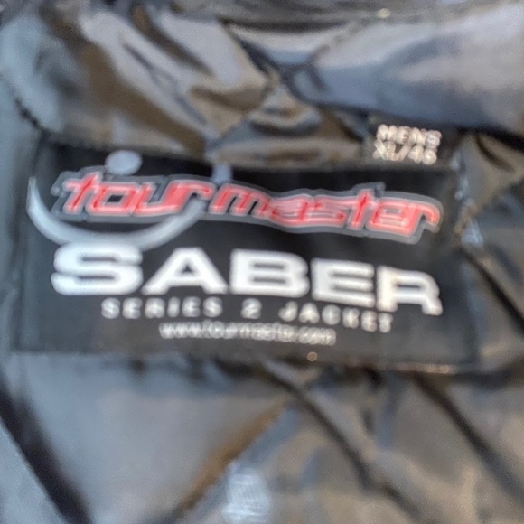 Tourmaster Saber Series 2 Mens Motorcycle Jacket Black/Red XL/46 - Picture 10 of 12